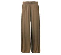 REAL LIFE FASHION LTD Ladies Plain Flared Trouser Womens Wide Leg Full Length Trouser Fancy Party Stretchy Palazzo Elasticated Waist Stretchy Pant Trouser Plus Size Mocha