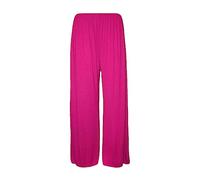 REAL LIFE FASHION LTD Ladies Plain Flared Trouser Womens Wide Leg Full Length Trouser Fancy Party Stretchy Palazzo Elasticated Waist Stretchy Pant Trouser Plus Size Cerise