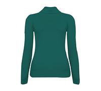 REAL LIFE FASHION LTD Ladies Turtle Neck Rib Knit Jumper Long Sleeve High Polo Neck Top Womens Winter Fashion Tunic Formal Casual Wear Ribbed Sweater Top (Teal UK 20-22)