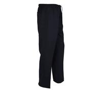 REAL LIFE FASHION LTD Mens Adjustable Waist Plain Rugby Trousers Straight Leg Golf Pants Adults Casual Wear Work Pants Smart Rugby Bottoms (Navy Waist 32"/ Inside Leg 27")