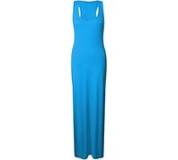 REAL LIFE FASHION LTD New Womens Muscle Racer Shaped Back Sleeveless Round Scoop Dresses Ladies Vest Long Stretch Maxi Plain Dress Summer Wear Maxi Dress Plus Size Turquoise