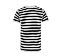 REAL LIFE FASHION LTD Red and White Striped Shirt Unisex Fancy Dress Book Week T Shirt Tee Top Adult Short Sleeves Stretched Crew Neck Cotton Shirt Top