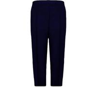 REAL LIFE FASHION LTD Women’s 3/4 Elasticated Waist Capri Trousers Slim Fit Cropped Pants Ladies 2 Pockets Stretchy Office Formal Wear Plain Pants Summer Trousers Plus Size UK 8-24 Navy