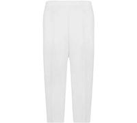 REAL LIFE FASHION LTD Womens 3/4 Capri Trouser Ladies Stretchy Elasticated Waist Cropped Trouser Pants Three Quarter Length Plain Bottom Pants Casual Trouser Fancy Party Wear Capri Trouser White