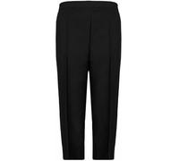 REAL LIFE FASHION LTD Womens 3/4 Capri Trouser Ladies Stretchy Elasticated Waist Cropped Trouser Pants Three Quarter Length Plain Bottom Pants Casual Trouser Fancy Party Wear Capri Trouser Black