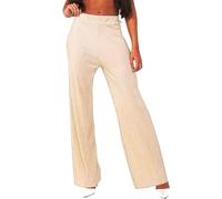REAL LIFE FASHION LTD Women’s Pleated Elasticated Waist Wide Leg Crinkle Palazzo Ladies Stretch Baggy Full Length Bottom Casual Summer wear Fancy Party Beach Palazzo Pants Plus Size 12-26 Stone