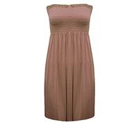 REAL LIFE FASHION LTD Womens Bandeau Boobtube Sheering Midi Dress Ladies Plain Bandeau Summer Wear Strapless Short Dress Printed Fancy Party Dress Top Sleeveless Floral Print Shirt