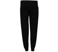 REAL LIFE FASHION LTD Womens Cuffed Bottom Baggy Harem Ali Baba Trousers Black