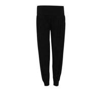 Womens Cuffed Bottom Baggy Harem Ali Baba Trousers#(Black Plain Harem Trouser#UK 16-18#Womens)