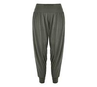 REAL LIFE FASHION LTD Womens Cuffed Bottom Baggy Harem Ali Baba Trousers Charcoal