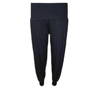 REAL LIFE FASHION LTD Womens Cuffed Bottom Baggy Harem Ali Baba Trousers Navy