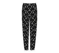 REAL LIFE FASHION LTD Womens Floral Print Trouser Ladies Straight Leg Trouser Elasticated Waist Stretchy Fancy Party Full Length Pants UK Plus Size UK 14-28