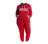 REAL LIFE FASHION LTD Womens Printed 2 Piece Tracksuit Ladies Long Sleeve Top Full Length Trouser Loungewear Jogging Co Ord Set Christmas Wear Winter Warm Wear Fancy Party Tracksuit Plus Size 14-28