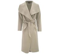 REAL LIFE FASHION LTD Womens Long Duster Coat Ladies Long Sleeve French Belted Trench Coat Jacket Long Smart Duster Cost Christmas Wear Winter Warm Wear Fancy Party Long Xmas Coat Top Plus Size