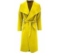 REAL LIFE FASHION LTD Womens Long Duster Coat Ladies Long Sleeve French Belted Trench Coat Jacket Long Smart Duster Cost Christmas Wear Winter Warm Wear Fancy Party Long Xmas Coat Top Plus Size