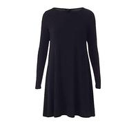REAL LIFE FASHION LTD Women's Long Sleeve Plain Round Neck Swing Dress Ladies Casual, Comfortable & Versatile Plus Size Dress for Daytime Outings or Evening Wear, UK Sizes 8-26
