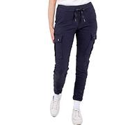 REAL LIFE FASHION LTD Womens Magic Super Stretch Italian Cargo Trousers Ladies Crushed Trouser Leggings Look Joggers Pants Casual Wear Winter Fancy Party Pants Plus Sizes UK 8-14,16-22 Navy