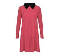 REAL LIFE FASHION LTD Womens Peter Pan Collar Swing Dress Ladies Long Sleeve Midi Dress Halloween Christmas Night Out Party Wear Swing Dress Plus Size UK 8-26