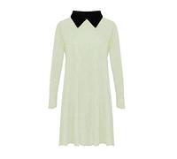 REAL LIFE FASHION LTD Womens Peter Pan Collar Swing Dress Ladies Long Sleeve Midi Dress Halloween Christmas Night Out Party Wear Swing Dress Plus Size UK 8-26 Cream