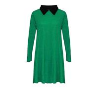 REAL LIFE FASHION LTD Womens Peter Pan Collar Swing Dress Ladies Long Sleeve Midi Dress Halloween Christmas Night Out Party Wear Swing Dress Plus Size UK 8-26 Jade Green