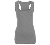 REAL LIFE FASHION LTD Womens Racer Back Vest#(Light Grey Plain Sleeveless Scoop Neck Bodycon Racer Back Vest Top#UK 24-26#Womens)