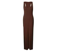 REAL LIFE FASHION LTD Womens Racer Back Vest Top Ladies Racer Muscle Back Jersey Long Summer Maxi Dress Brown