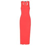 REAL LIFE FASHION LTD Womens Racer Muscle Back Maxi Dress Ladies Sleeveless Long Jersey Suit Summer Casual Wear Outdoor Long Racer Back Wardrobe Party Wear Long Maxi Top Plus Size UK 8-26 Coral