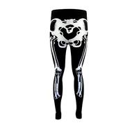 REAL LIFE FASHION LTD Womens Skeleton Hand Back Print Legging Ladies Full Length Tight Pants Halloween Fancy Dress Costume Adult Outfit Bodycon Top UK 8-26