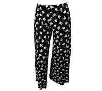 REAL LIFE FASHION LTD Women's Wide Leg Palazzo Flattering High Waist Stretch Trouser Ladies Plain and Printed Full Length Flared Pants/Trousers Casual Summer Wear Beach Fancy Party Dress Sizes 8-26