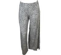 REAL LIFE FASHION LTD Women's Wide Leg Palazzo Flattering High Waist Stretch Trouser Ladies Plain and Printed Full Length Flared Pants/Trousers Casual Summer Wear Beach Fancy Party Dress Sizes 8-26