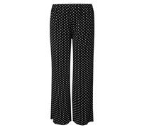REAL LIFE FASHION LTD Women's Wide Leg Palazzo Flattering High Waist Stretch Trouser Ladies Plain and Printed Full Length Flared Pants/Trousers Casual Summer Wear Beach Fancy Party Dress Sizes 8-26