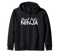 REAL LIFE NINJA Warrior Athlete Training Meme Zip Hoodie