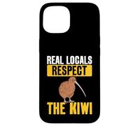 Real Locals Respect The Kiwi New Zealand Bird Case for iPhone 15