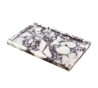 Real Luxurious Natural Marble Vanity Tray Genuine Marble Storage Tray for Home Decor Stone Tray for Bathroom/Kitchen/Vanity/Dresser,Plate Holder for Tissues, Candles, Towel