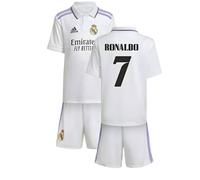 Real Madrid 2022 - 2023 Home Mini Kit - Ronaldo 7 in White | Size: 2-3 Years Real Madrid White 2-3 Years
