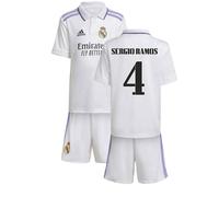 Real Madrid 2022/23 Home Mini Kit Sergio Ramos in White | Size: 3-4 Years Real Madrid White 3-4 Years