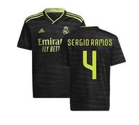 Real Madrid 2022/23 Third Shirt Sergio Ramos No 4 in Black | Size: 2XL Real Madrid Black 2XL