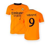 Real Madrid 24/25 Mbappe Away Junior Short Sleeve T-shirt Orange 4 Years Kids