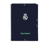 Real Madrid 2nd Team 25/26 - Folio Folder with 3 Flaps, Ideal for Children of Different Ages, Comfortable and Versatile, Quality and Resistance, 26 x 36.5 cm