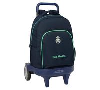 Real Madrid 2nd Team 25/26 - Large Backpack with Wheels, Compact Evolution, Removable, Ideal for Children of Different Ages, Comfortable and Versatile, Quality and Resistance, 33 x 22 x 45 cm