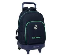 Real Madrid 2nd Team 25/26 - Large Backpack with Wheels, Compact, Removable, Ideal for Children of Different Ages, Comfortable and Versatile, Quality and Resistance, 33 x 22 x 45 cm