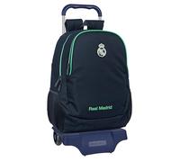 Real Madrid 2nd Team 25/26 School Backpack with Trolley Ideal for Children of Different Ages, Comfortable and Versatile, Quality and Durability, 33 x 15 x 43 cm