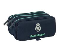 Real Madrid 2nd Team 25/26 - Triple Big Pencil Case, Children's Pencil Case, Ideal for School Age Children, Comfortable and Versatile, Quality and Resistance, 21.5 x 8 x 10 cm