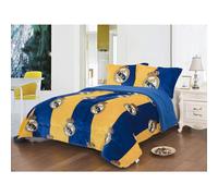 Real Madrid 2pc Twin Blanket Set with Sherpa Lining and 1 Pillow sham