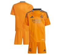 adidas Real Madrid 24 25 Little Kids Away Kit Orange