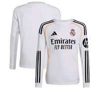 Real Madrid adidas Home Shirt 2025-26 - Long Sleeve - Kids
