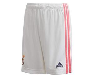 Real Madrid Adidas Season 2020/21 Official Home Shorts, Boy, White, 9/10 Years