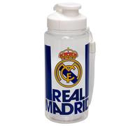 Real Madrid - Water Flask Bottle, Canister, 500 ml Capacity, Safety Mouthpiece, Multicolour Translucent, Official Product (CyP Brands)