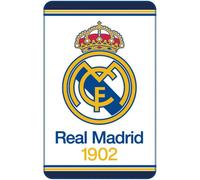 ARDITEX Real Madrid Fleece Throw Blanket, Coral Fleece Blanket for Sofa, Super Soft and Very Warm, 150 x 95 cm, White