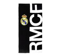 Real Madrid CF Half Crest Beach Towel in Black Real Madrid CF Black